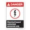 Signmission ANSI Danger, 7" Height, 10" Width, Rigid Plastic, OS-DS-P-710-L-19843 OS-DS-P-710-L-19843 - alternate 1